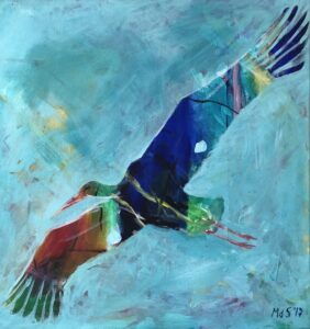 Vrij zijn als een vogel die de hemel aanwijst