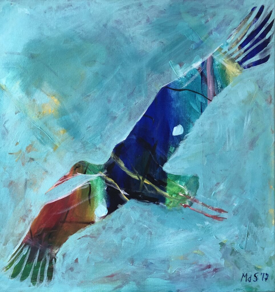 Vrij zijn als een vogel die de hemel aanwijst